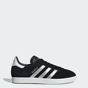 Adidas women Gazelle Shoes, Core Black /Silver Metallic /Cloud White, 8 $100 NEW
